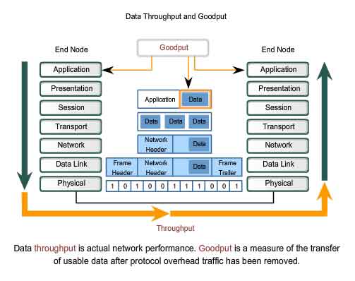 data throughput and goodput